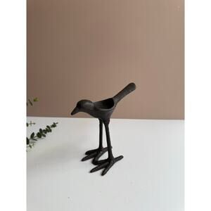 Cast Iron Bird Candle Holder | Tall Long Legs | Whimsical Cottagecore Farmhouse